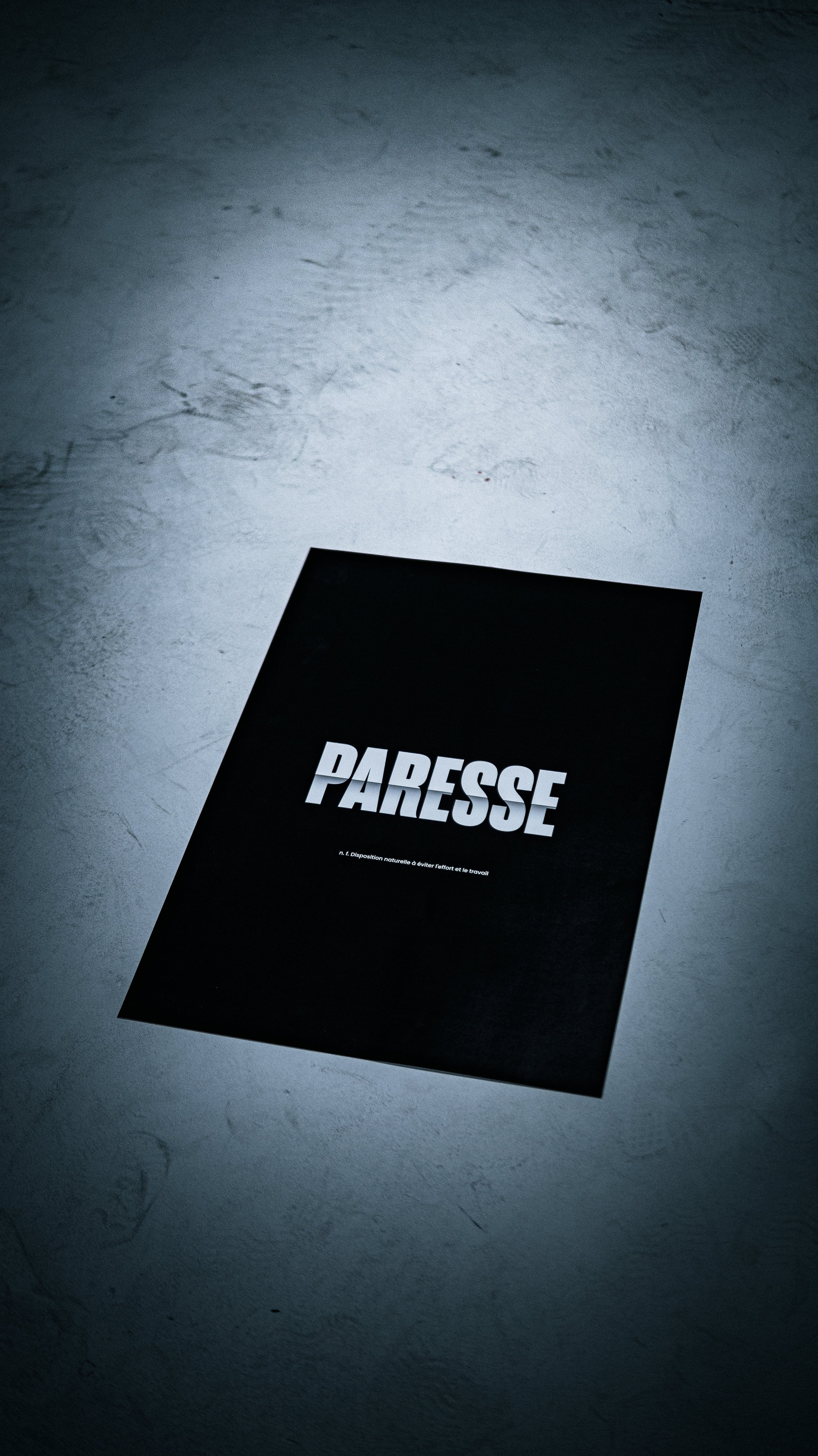 AFFICHE PARESSE